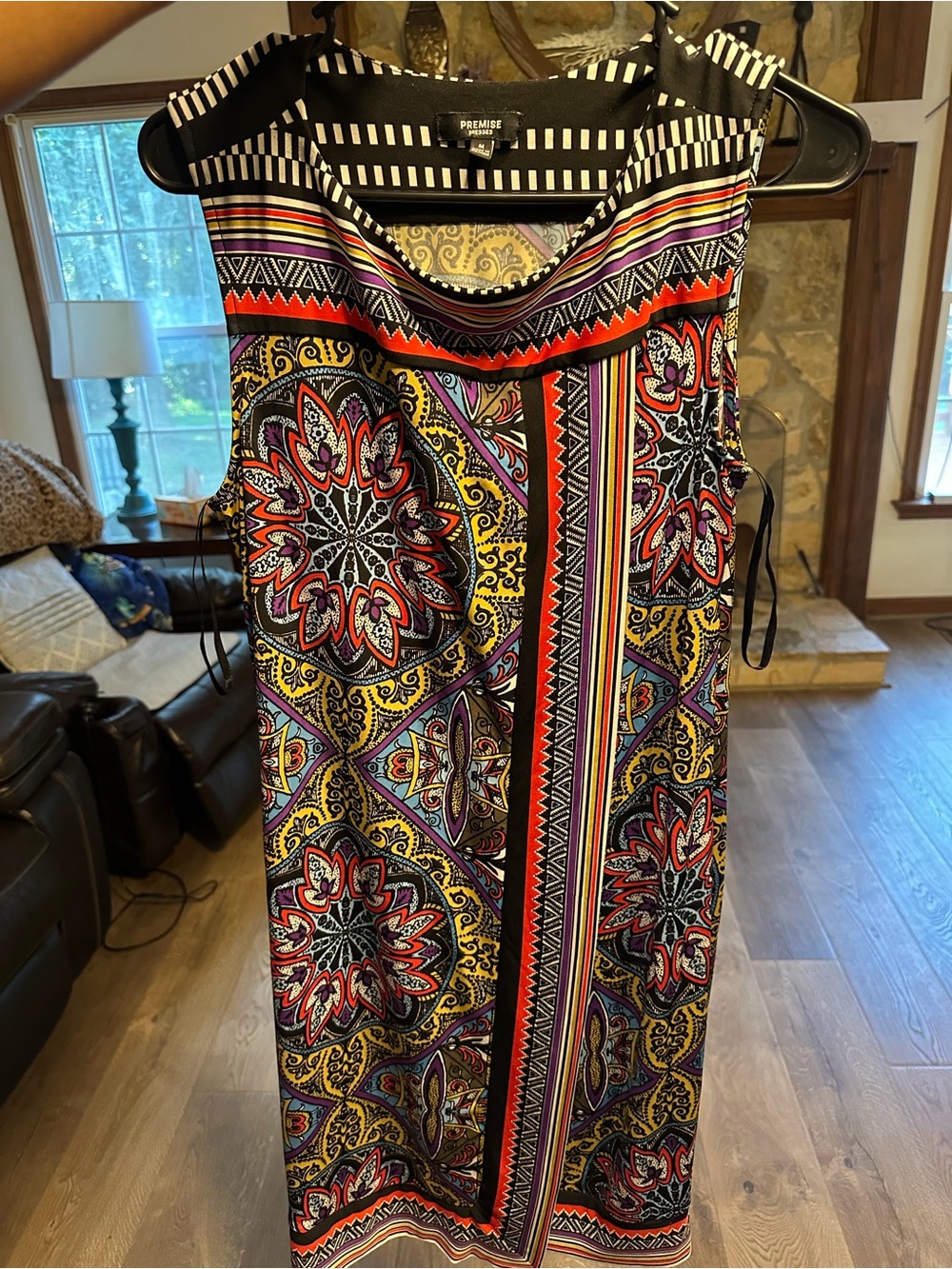Premise Multicolor Paisley-Print Sleeveless Midi Dress